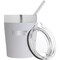Healthy Human Stainless Steel Tumbler with Straw | Splash Proof Insulated Travel Cruiser Cup | Eco-Friendly Coffee Tumblers with Straws Cleaner & Splash Proof Lid (12oz, Pure White)